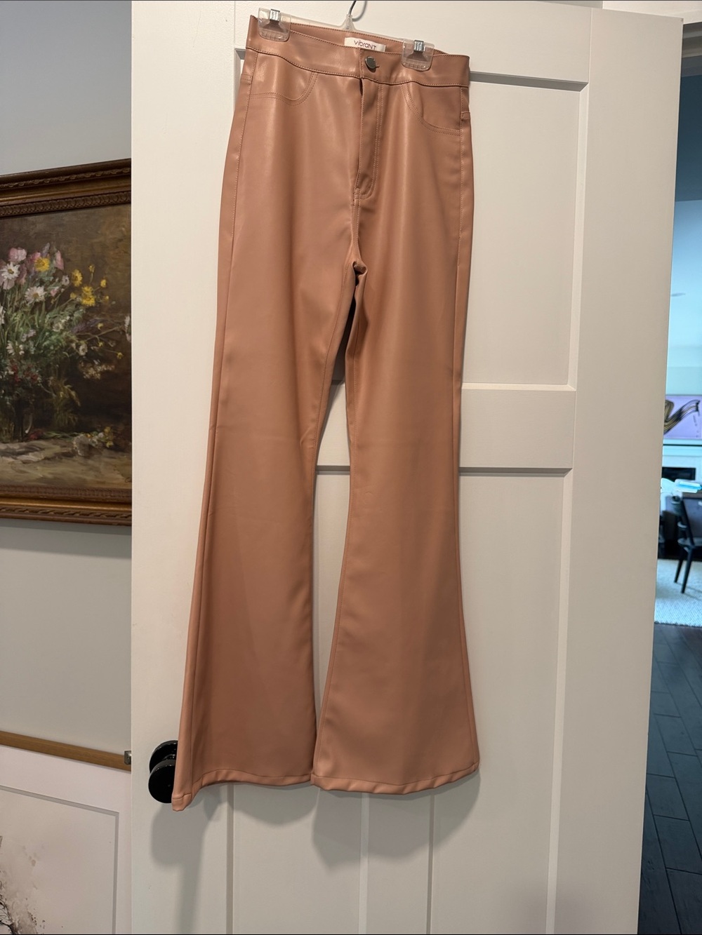 High-Rise Vegan Leather Pants